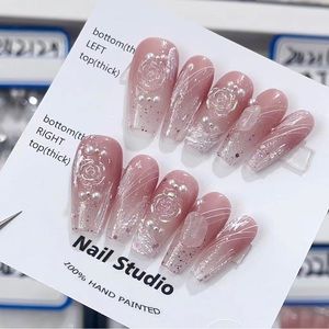 .Handmade press on nails
custom made press on nails
bling nails,